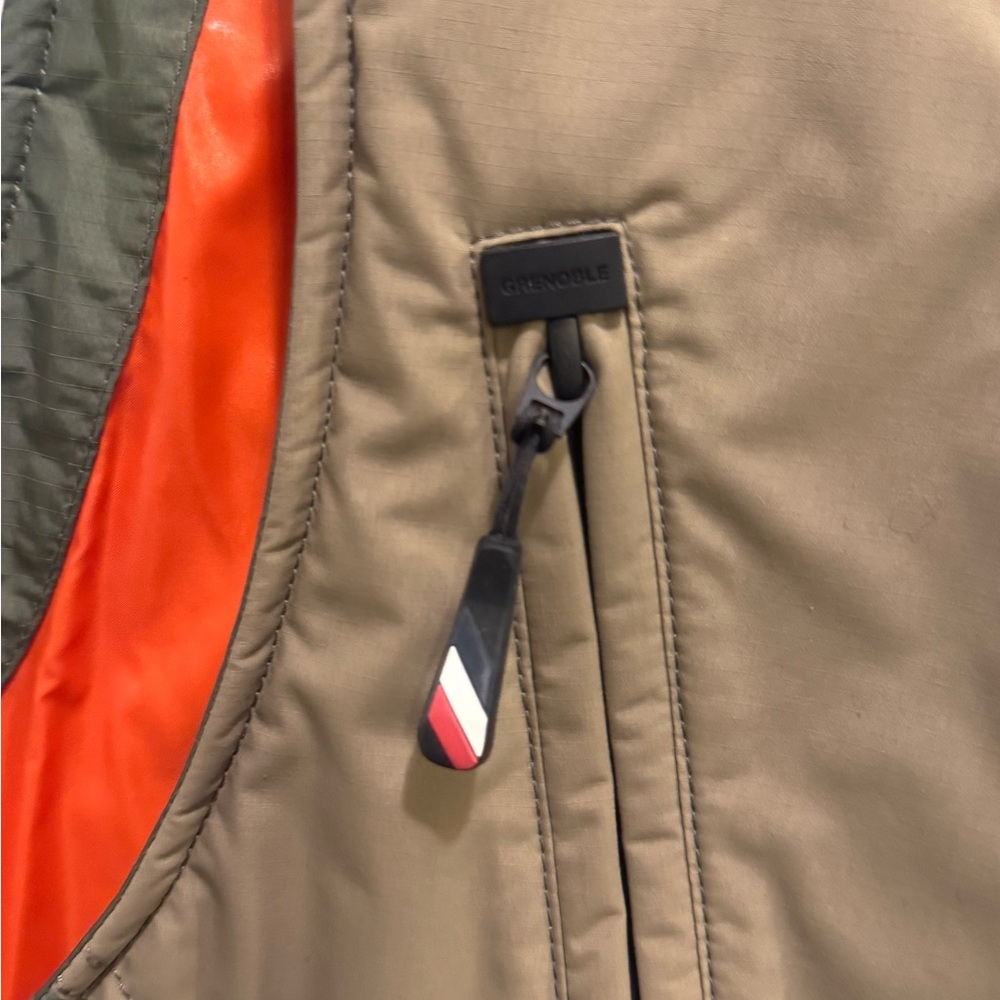 Mocler Grenoble Green and Tan Quilted Vest - Picture 8 of 8